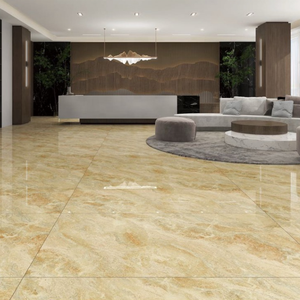 אריחי קרמיקה דמויי שיש בגודל גדול 750*1500 מ\"מ מצופים זהב יוקרתי, מלוטשים, לסלון, ללובי של מלון, לריצוף. - Product Image 1