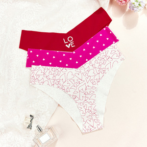 Culotte sexy grande taille pour la Saint-Valentin, en soie glacée <span class=keywords><strong>sans</strong></span> couture avec entrejambe en coton, pour femmes européennes et américaines - Product Image 2