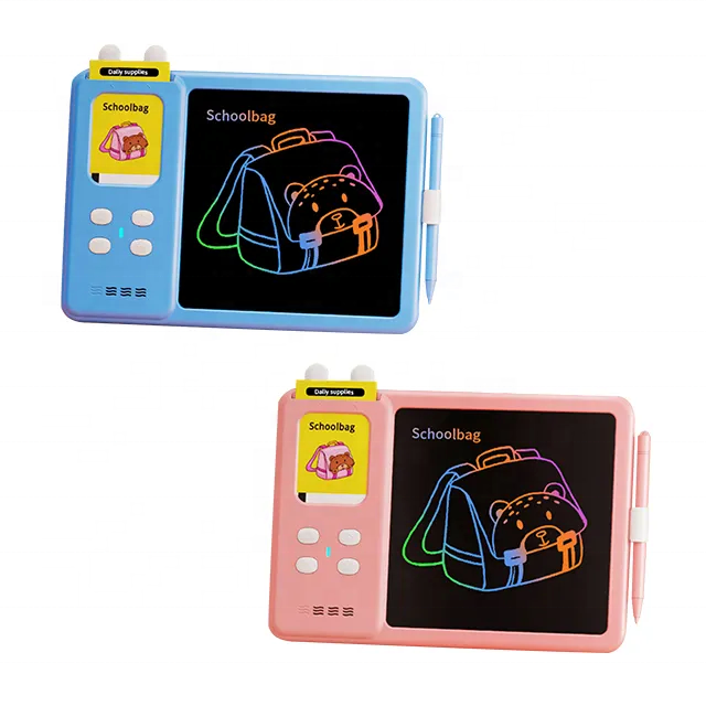 New Digital Multi Color Screen Electronics Writing Board for Kids Lcd Drawing Tablet with Flash Card