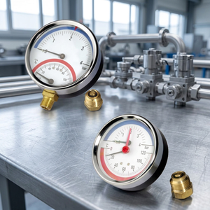 80มิลลิเมตรล่างหรือด้านหลังภูเขาเทอร์โม MANOMETER - Product Image 3