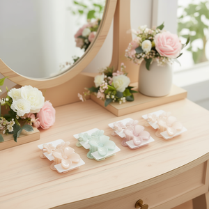 Set di Copri-clip per Capelli a Cinque Petali Bicolore, 3 Pezzi, 2 per Colore, Scatola da 600 Pezzi - Product Image 2