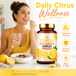 Complexe de bioflavonoïdes de citron avec capsules de vitamine C, complément alimentaire, soutien immunitaire et antioxydant, marque privée - Product Image 3