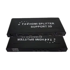 批发高质量1x4输入1输出4 HDMI分离器支持3D HDCP EDID 4Kx2K @ 60hz办公室HDMI分离器