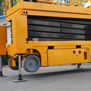 Elevador de tijera autopropulsado de alta calidad estándar CE 12m 300kg plataforma de trabajo aéreo de construcción - Product Image 6