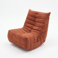 Fauteuil inclinable réglable, fauteuil simple rembourré en tissu avec repose-pieds, fauteuil d'appoint ergonomique pour salon