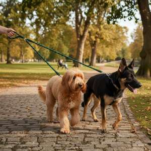 Correa Doble Trenzada para Perro Yommy, Resistente, Cómoda, Antienredos, con Ganchos Metálicos para Paseos - Product Image 6