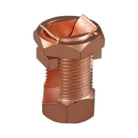 Pince de fixation pour ligne aérienne, type boulon fendu, haute résistance, réglable T/J, fixation murale, en laiton/cuivre, pour câble électrique aérien