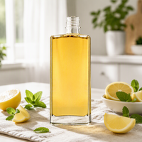 Bouteille de whisky rectangulaire en verre transparent à fond épais de 700 ml et 750 ml avec bouchon en liège et sérigraphie, vide, vente en gros