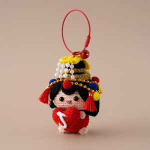 Nouveau porte-clés en laine au crochet, style classique chinois, avec figurines Mazu, Guanyin, Zombie, Jigong, inspiré des séries de films et de télévision - Product Image 2