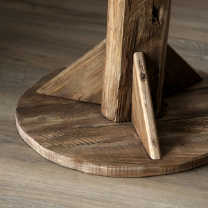 Support vertical en bois massif naturel pour linge antique, support en tissu - Product Image 3