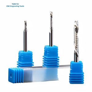 Cacbua rắn 3.175mm 1/8 "o-flute downcut xoắn ốc <span class=keywords><strong>endmill</strong></span> 1F phay Cutter CNC Router bit cho Acrylic nhôm gỗ - Product Image 3