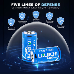 Có Thể Sạc Lại D Pin 1000 Chu Kỳ 1.5V 7400mwh <span class=keywords><strong>Lithium</strong></span>-Ion Pin Cho Đèn Pin Máy Nước Nóng Bếp Gas - Product Image 4