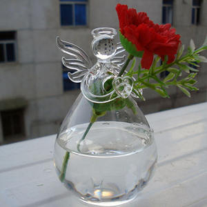 Jarrón de cristal colgante en forma de Ángel, terrario, Ángel colgante, jarrón de ángeles - Product Image 1