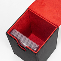 Boîte de rangement en cuir PU pour cartes gradées, étui pour cartes de collection et de sport, support de jeu de cartes TCG, pochette de construction de deck
