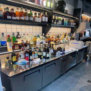 Freestanding <b>Stainless</b> <b>Steel</b> Mixing Station Anti-corrosion with Ice <b>Bin</b> and Cutting Board for Restaurant Catering - Product Image 6