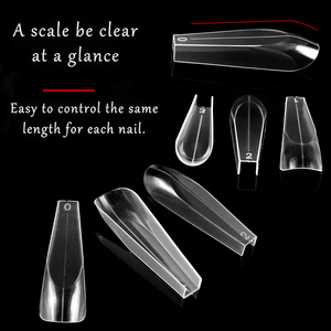 70pcs Extra Long Dramatic <b>Nail</b> Dual Forms Gel <b>Extension</b> Mold Tips for Salon <b>Nail</b> Art - Product Image 3