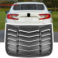 Pour Honda Accord 2018-2021 fenêtre arrière persienne Style ABS plastique noir mat pare-soleil couverture accessoire extérieur sans couleur