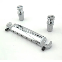 Universal 6 dawai Roller LockingTune-o-matic Bridge dan Tailpiece Set LP Guitar Bridge untuk bagian gitar elektrik