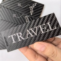Étiquettes de bagages personnalisées en fibre de carbone, étiquettes de bagages pour voyages d'affaires avec logo personnalisé
