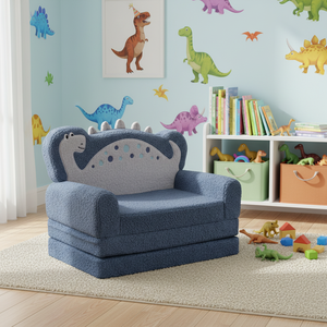 Divano Letto Convertibile 2-in-1 Moderno <span class=keywords><strong>per</strong></span> Bambini, Poltrona Regolabile Pieghevole <span class=keywords><strong>per</strong></span> Bambini e Ragazze, Divano in Peluche <span class=keywords><strong>per</strong></span> Soggiorno e Camera da Letto - Product Image 1