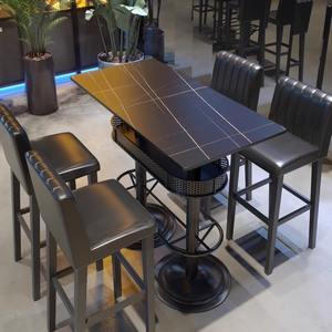 现代时尚酒吧家具套装高杆茶几夜光转角沙发夜总会音乐酒馆展台椅子金属面板 - Product Image 4