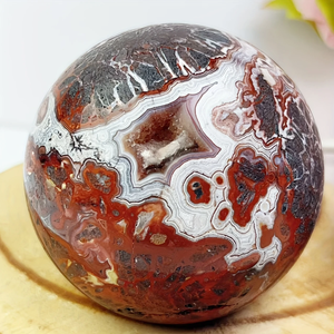Quả cầu mã não Mexico tự nhiên kiểu Bohemian - Quả cầu mã não Mexico chính hãng được đánh bóng, lý tưởng để trang trí nhà cửa & làm đồ trang sức tự chế - Product Image 6