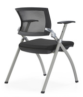 Chaise de bureau ergonomique à hauteur réglable au design moderne, chaise pliante en métal à dossier en maille pour salle de conférence, mobilier de salle de réunion