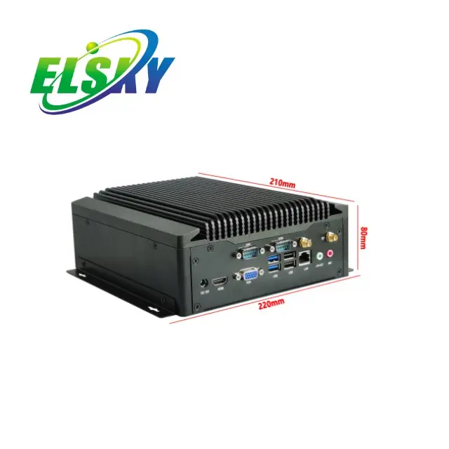 ELSKY IntelH310チップセットファンレス産業用PCIPC6900 Lake 9th gen i3-10100マザーボードゲーミングPC4K解像度DDR4最大64g r