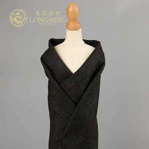 Cheap wholesale GRS certificated heavy wool like winter recycle 100% polyester fabrics for girl frock dresses