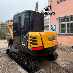 Mini pelleteuse sur chenilles Sany SY60C d'occasion Machines en bon état Moteur de pompe à engrenages en état de marche de 6 tonnes Poids en ordre de marche de 5 tonnes - Product Image 2