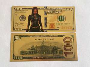 Billete Conmemorativo de Superhéroe de <span class=keywords><strong>Marvel</strong></span> con Lámina Dorada, Coleccionable, Novedad para Fiestas - Product Image 3