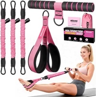 Bande de Résistance Durable en TPE pour Sit-up avec Poignées en Tube de Latex Épaissi, Aide Multifonctionnelle pour Sit-up