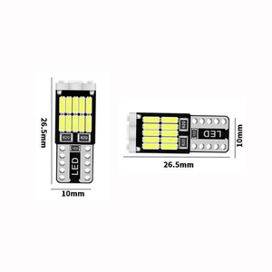 LKT Ampoule LED T10 4014 26SMD blanche haute luminosité pour plaque d'immatriculation W5W, éclairage de lecture pour petites voitures 12V, indicateur de rétrofit/amélioration - Product Image 6