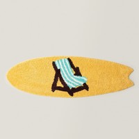 Tapis décoratif personnalisé pour l'été, style planche de surf, en velours floqué doux et confortable, idéal pour chambre à coucher, chevet ou balcon, isolant contre le froid.