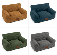 Canapé-lit matelassé de luxe pour animaux de compagnie, lit pour chien ou chat, simple ou double place, mobilier haut de gamme pour animaux, fabricant OEM ODM