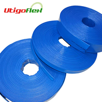Tuyau flexible d'irrigation de décharge d'eau de PVC de prix usine 12 "tube d'arrosage plat de PVC mou de couleur de 6 pouces