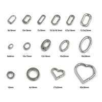 Boucle à pression ovale de qualité supérieure en acier inoxydable brut avec fermoir à ressort pour la fabrication de bijoux et accessoires de bricolage