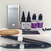 Kit d'extension capillaire direct usine avec logo personnalisé, outils d'extension en V adhésifs invisibles, connecteurs en V métalliques de haute qualité, vente chaude