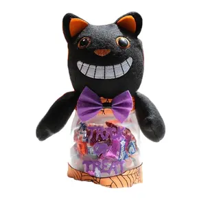 हेलोवीन सजावट काले बिल्ली कद्दू उपहार बक्से कैंडी जार टोकरी हेलोवीन कैंडी बाल्टी