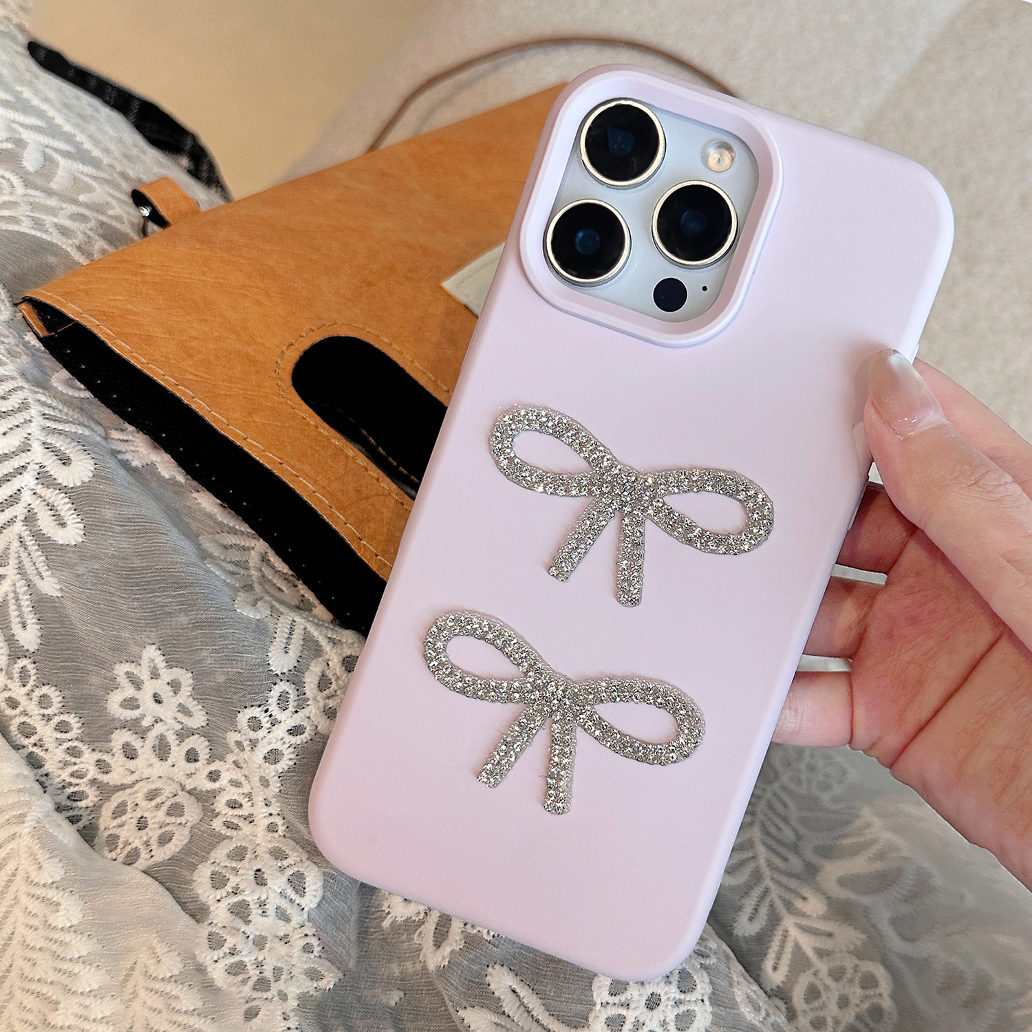 Bean Purple 3D Two-Silver Diamond Knot