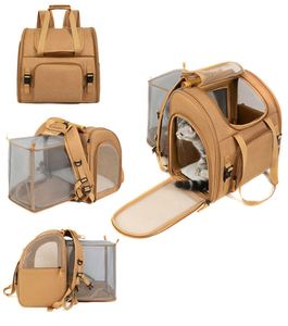 Breathable Expandable <b>Cat</b> <b>Backpack</b> Soft-sided Foldable Pet Travel Carrier for Small Animals Outdoor Walking - Product Image 1