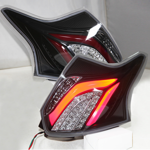1 paio di luci posteriori a striscia a LED per <span class=keywords><strong>Ford</strong></span> <span class=keywords><strong>FOCUS</strong></span> 2012-2014 lampada posteriore per auto retromarcia luce posteriore per freno di retromarcia luce nera fumo - Product Image 3