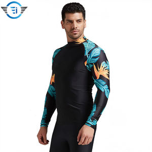 Compression Gym Shirts Surfing Long Sleeve Custom Logo UV <b>BJJ</b> <b>Rashguard</b> MMA Sublimated Mens Rash Guard DHL Sublimation FEDEX OEM - Product Image 2