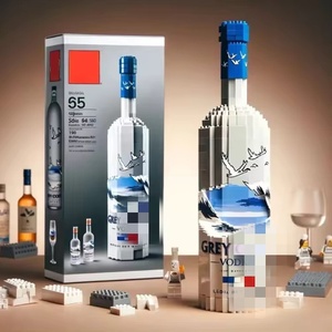 Jizai lắp ráp đồ chơi bộ sưu tập sáng tạo của loạt mô phỏng khối xây dựng chai whisky - Product Image 3