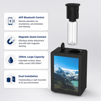 Diffuseur de parfum commercial en métal pour hôtel, 200 ml, écran LCD, couverture 300 m³, compatible Bluetooth, contrôle tactile via application, fixation murale, personnalisable OEM