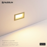 Lumière murale encastrée extérieure LED 6W IP65 étanche en aluminium avec diffuseur acrylique et garantie de 5 ans