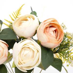 Künstliche Blumenstrauß fabrik Großhandel 9-Kopf-Blume weiß Home Party Hochzeit - Product Image 6