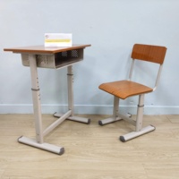 Meubles scolaires en gros d'usine, banc simple, ensemble de bureau et de chaise pour étudiants, table de lecture, mobilier éducatif