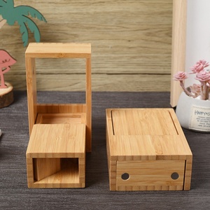 Tour de dés en bambou de Style industriel fabriqué à la main pour jeux de société <span class=keywords><strong>RPG</strong></span> boîte à dés en bois multifonction Rectangle stockage de kit médical - Product Image 3