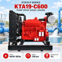 KTA19-C600 448kW 600HP Mesin Diesel Penggerak Pompa Industri 2100RPM untuk Penyediaan Air, Konstruksi, Drainase, dan Dewatering